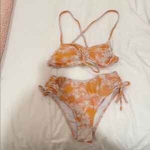 Orange Tie-Dye Bikini Set